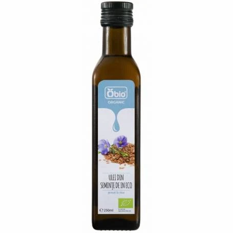Ulei din seminte de in, eco-bio, 250ml Obio