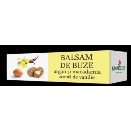 Balsam Buze Argan,macadamia si vanilie 4.8gr - MANICOS