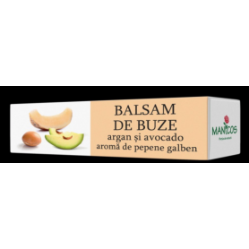Balsam Buze Argan cu avocado si pepene Galben 4.8g - MANICOS