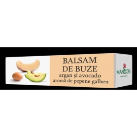 Balsam Buze Argan cu avocado si pepene Galben 4.8g - MANICOS