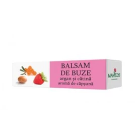 Balsam buze cu argan,catina si capsuni 4.8g - MANICOS