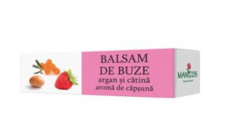 Balsam Buze Cu Argan,catina Si Capsuni 4.8g - Manicos