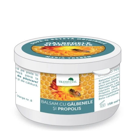 Crema-Balsam Cu Galbenele si Propolis, 150ml - Quantum Pharm