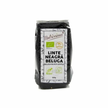 Linte neagra Beluga, eco-bio, 500 g, Nutrissimo