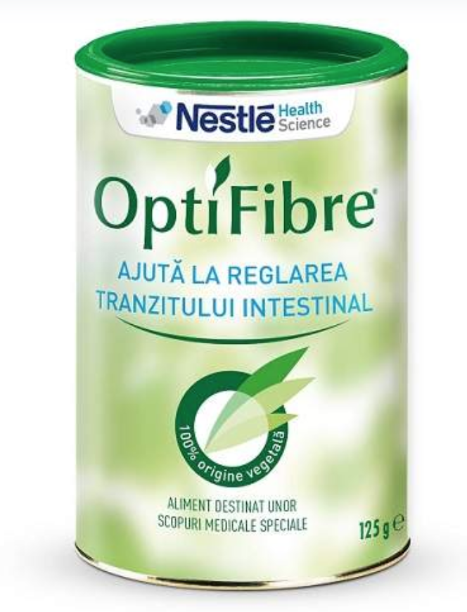 Fibre solubile pentru reglarea tranzitului OptiFibre, 125g - Nestle