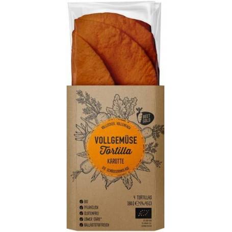 Tortilla de legume, cu morcovi, eco-bio, 140 g, Volllecker