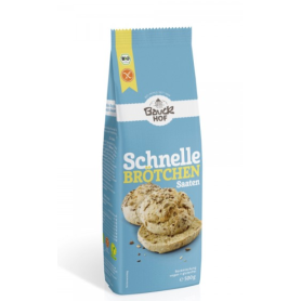Mix de faina pentru chifle rapide cu seminte FARA GLUTEN, 500g - BauckHof