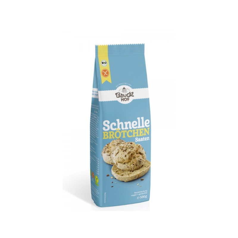 Mix de faina pentru chifle rapide cu seminte FARA GLUTEN, 500g -