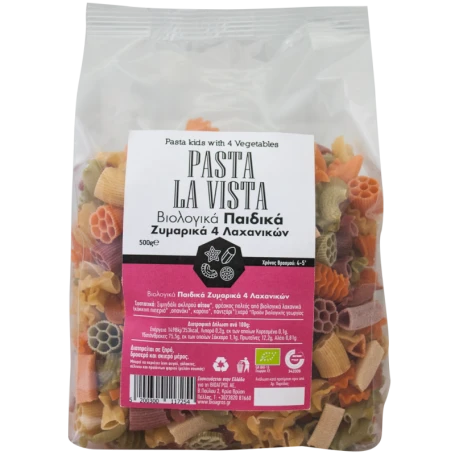Paste pentru copii in 4 culori, eco-bio, 500 g, BioAgros