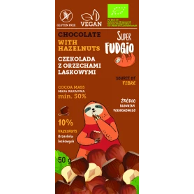 Ciocolata vegana cu alune de padure, fara gluten, 50g, ECO-BIO, BioAgros
