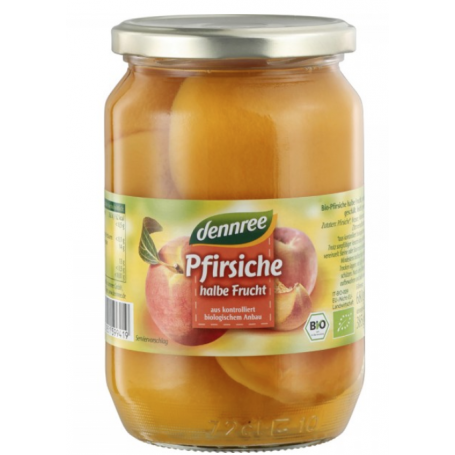 Compot de piersici jumatati, 680g - Dennree