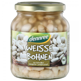 Fasole alba la borcan, 350g - Dennree