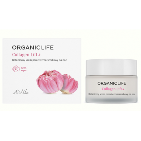Crema botanica de noapte collagen lift, 50ml - Organiclife