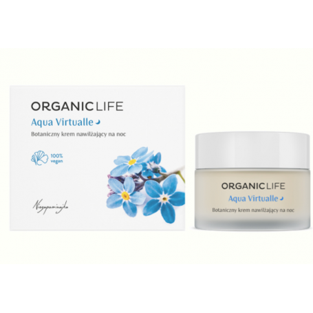 Crema hidratanta de noapte cu extracte botanice Aqua Virtualle, 50ml - Organiclife