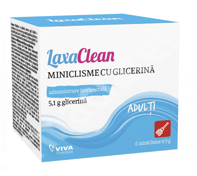 Miniclisme Cu Glicerina Pentru Adulti Laxaclean, 6buc - Viva Pharma
