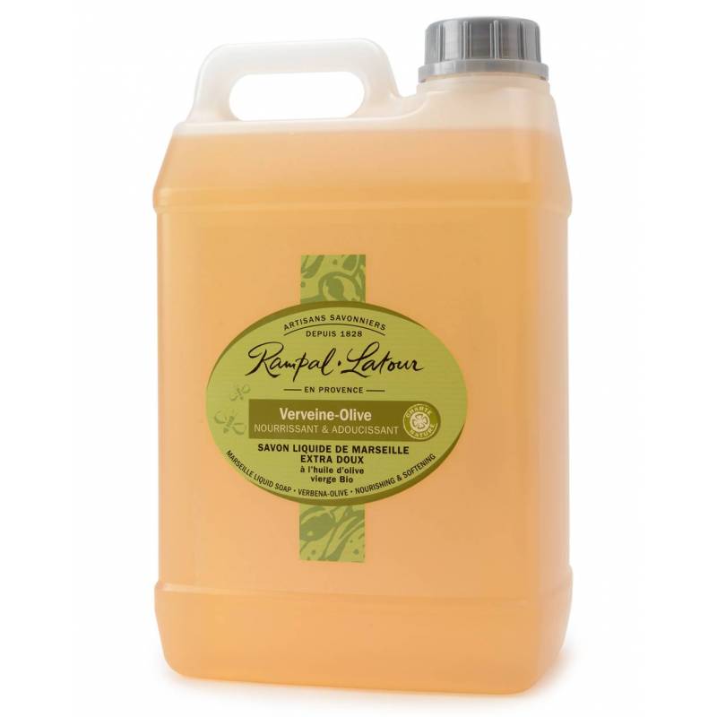 Săpun lichid de Marsilia, verbină măsline REZERVĂ, 3L - RAMPAL LATOUR