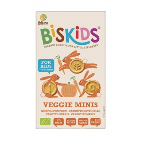 Biscuiti vegan cu morcovi si dovleac fara zahar, eco-bio, 120g - Belkorn