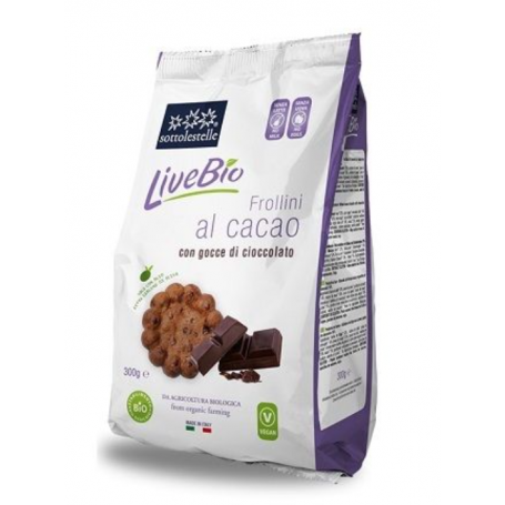 Biscuiti cu cacao si bucati de ciocolata, 300g - Sottolestelle