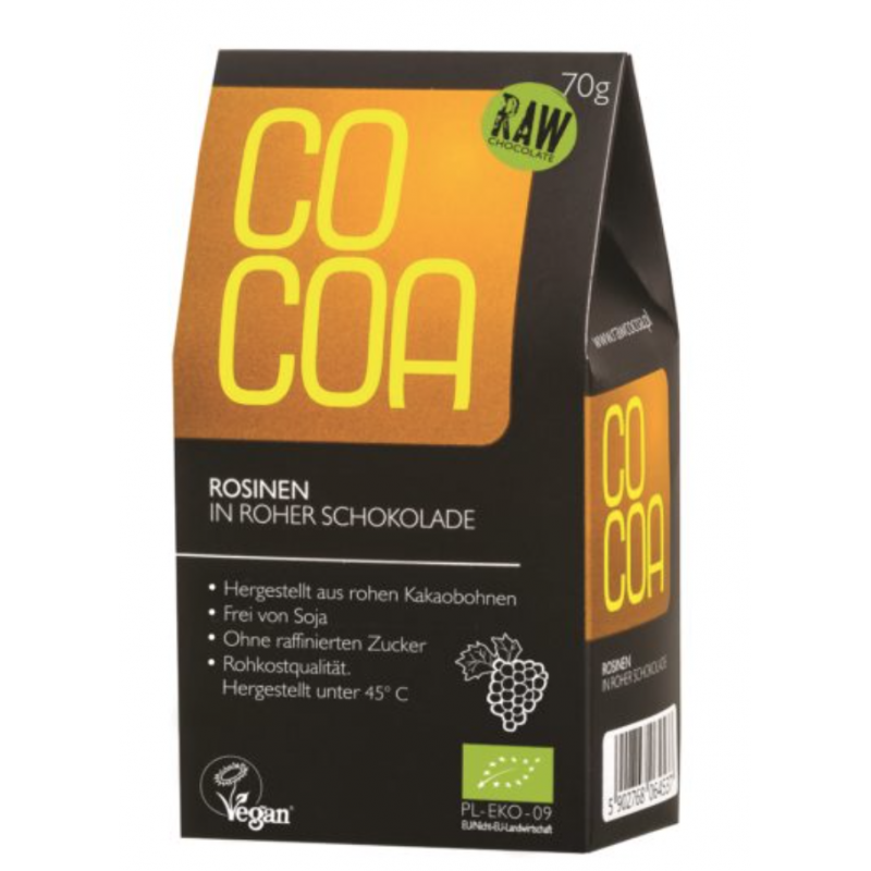 Stafide in Ciocolata, eco-bio, 70g - Cocoa