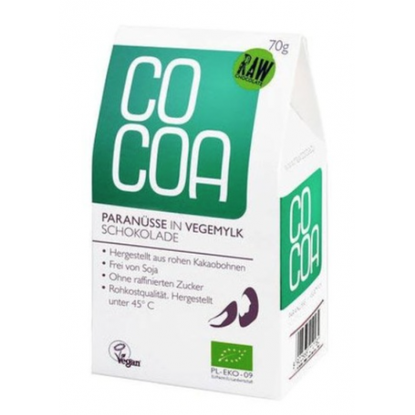 Nuci de brazilia in Ciocolata, eco-bio, 70g - Cocoa