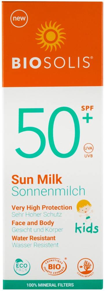 Lapte, Lotiune De Soare Cu Protectie Solara Pentru Copii Spf 50+, 100ml - Biosolis
