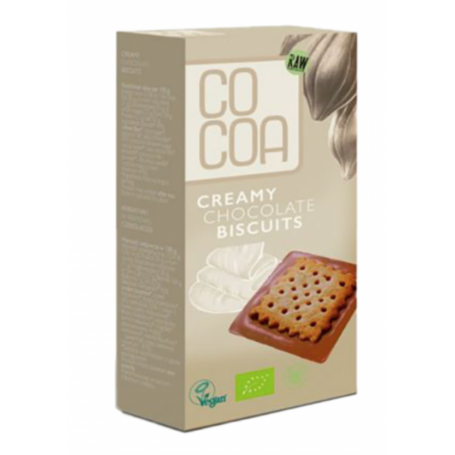 Biscuiti in ciocolata cremoasa, eco-bio, 95g - Cocoa