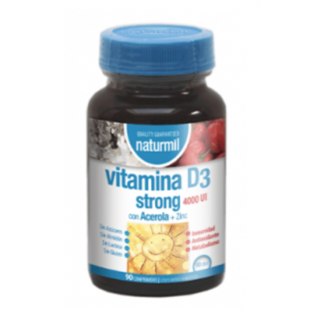 Vitamina D3 Strong 4000U.I, 90cpr - Naturmil