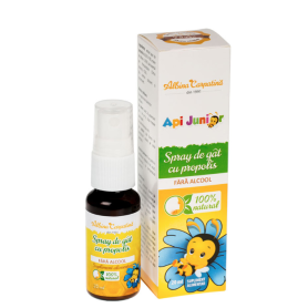 Spray de gat cu propolis ApiJunior Albina Carpatina, 20ml - Apicola Pastoral