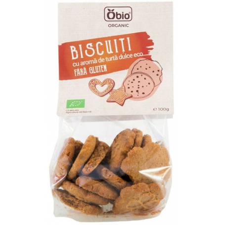 Biscuiti cu aroma de turta dulce fara gluten, eco-bio, 100g - Obio