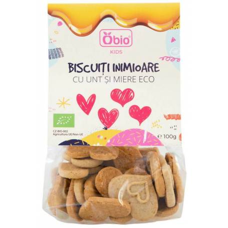 Biscuiti inimioare cu unt si miere, eco-bio, 100g - Obio