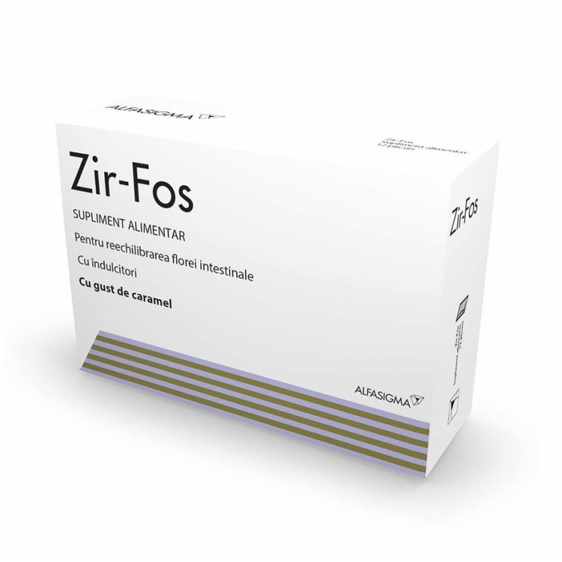 Zirfos cu gust de caramel, 12 plicuri - Alfa Wassermann