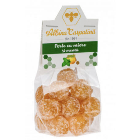 Perle cu miere si menta, 100g - Apicola Pastoral Georgescu