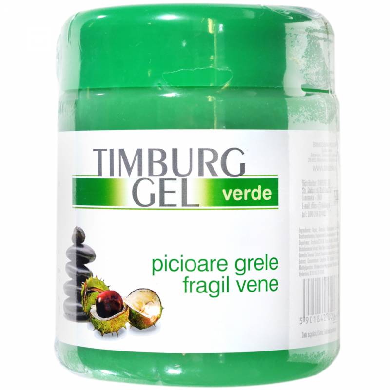 Gel Verde Timburg, picioare grele, varice, vene fragile, 500ml