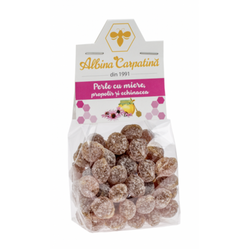 Perle cu miere, propolis si echinacea, 100g - Apicola Pastoral