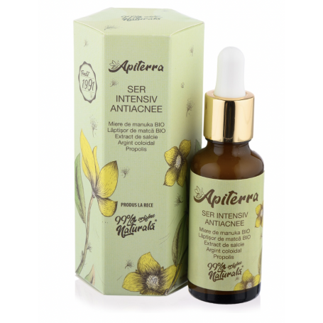 Ser intensiv antiacnee Apiterra, 30ml - Apicola Pastoral Georgescu