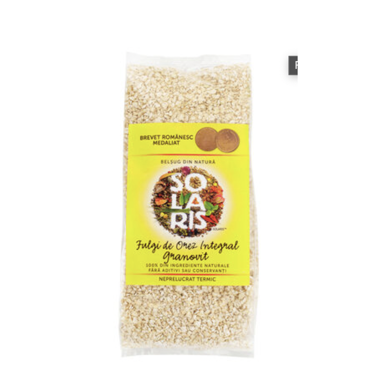 Fulgi de orez integral granovit, 500g - Solaris