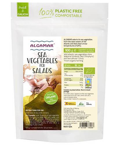 Mix Alge Pentru Salate Raw, Eco-bio, 50 G, Algamar
