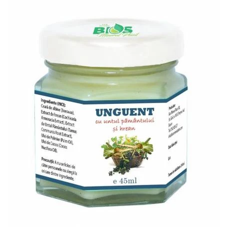 Unguent cu untul pamantului si hrean, 45ml - Bios Mineral Plant