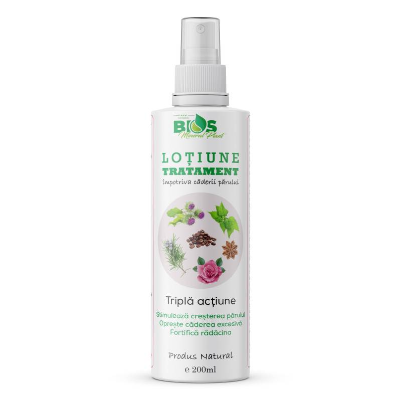 Lotiune tratament impotriva caderii parului tripla actiune, 200ml -