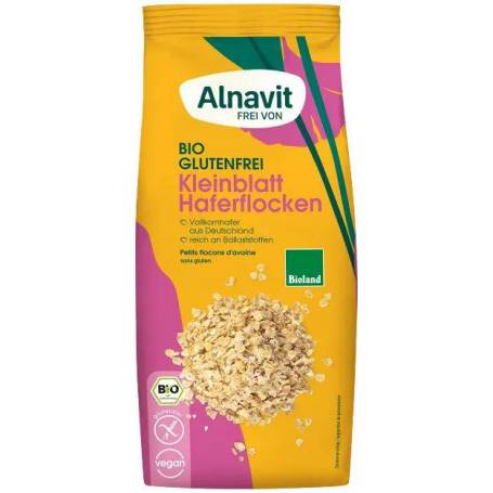 Fulgi de ovaz fini, fara gluten, eco-bio, 450g - Alnavit