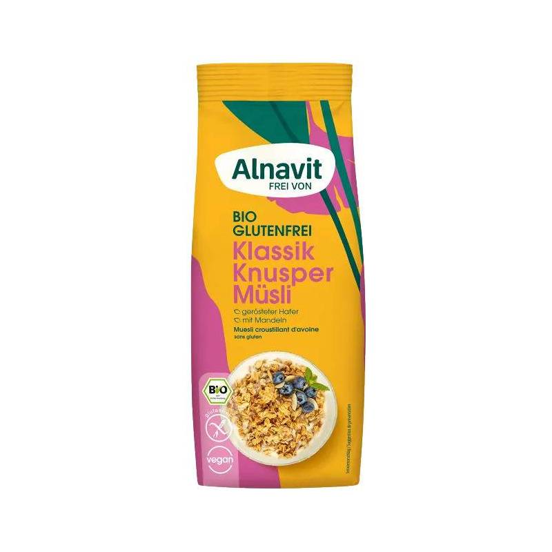 Musli crocant clasic fara gluten, eco-bio, 350g - Alnavit