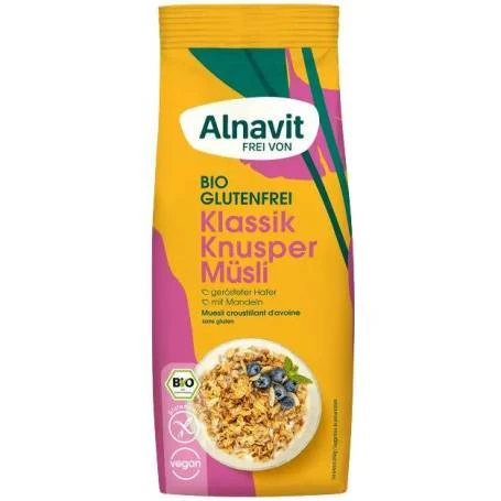 Musli crocant clasic fara gluten, eco-bio, 350g - Alnavit