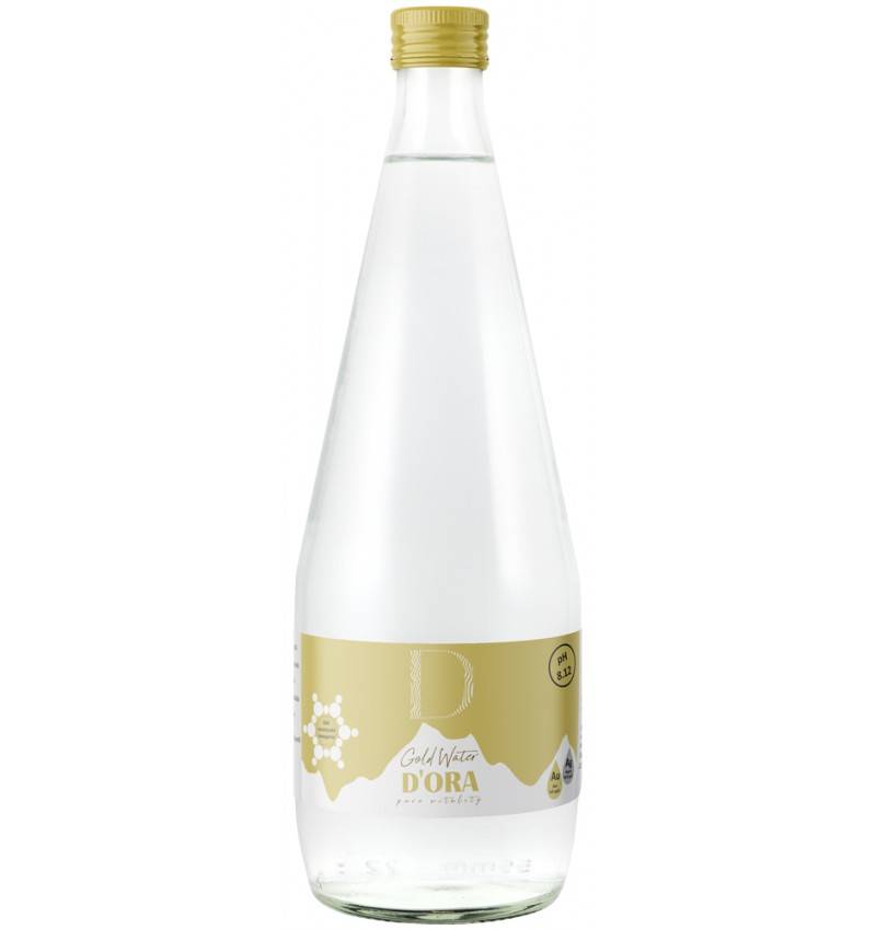 Apa alcalina gold water d'ora, 700 ml, ambalaj de sticla, dora