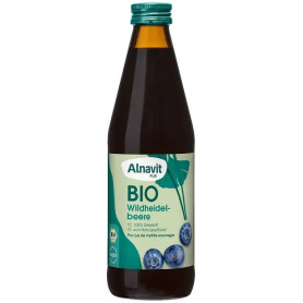 Suc de afine de padure, eco-bio, 330ml - Alnavit