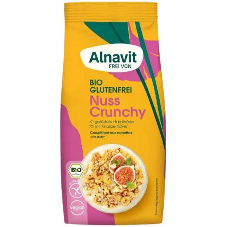 Musli crocant cu alune de padure, fara gluten, eco-bio, 300g - Alnavit