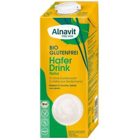 Bautura vegetala din ovaz, fara gluten, eco-bio, 1l - Alnavit