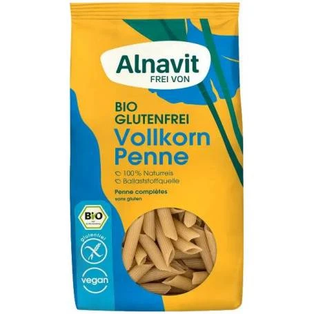 Penne din orez integral, eco-bio, 250g - Alnavit