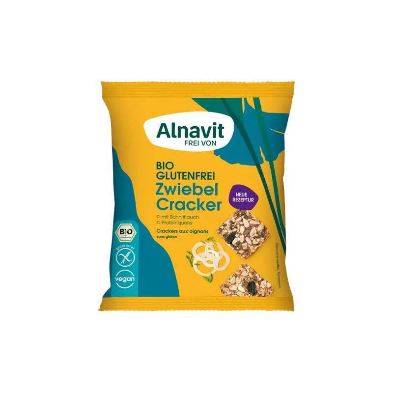 Crackers cu ceapa, fara gluten, ecobio, 75g - Alnavit