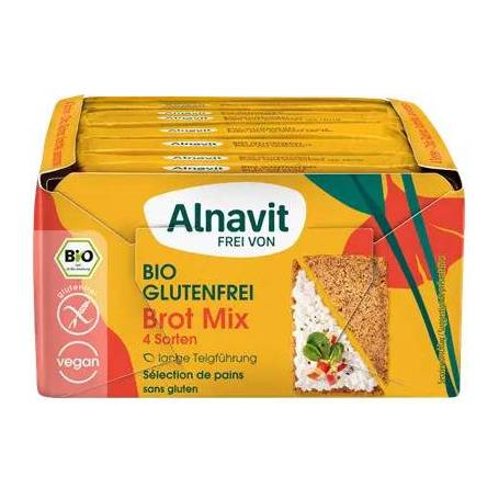 Cutie cu 4 tipuri de paine, fara gluten, eco-bio, 500g - Alnavit