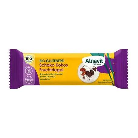 Baton cu cocos si ciocolata fara gluten, eco-bio, 40g - Alnavit